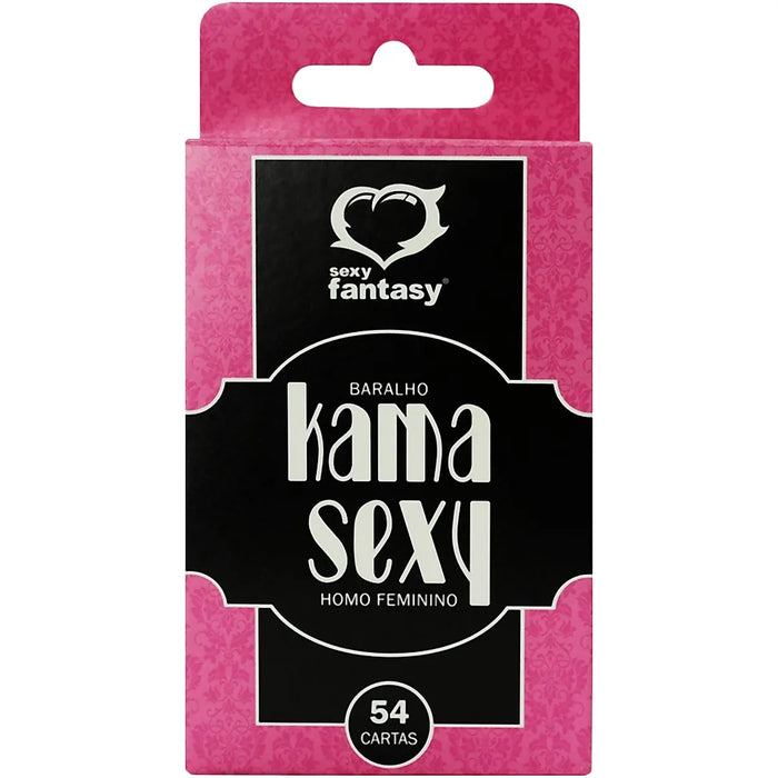 Baralho Kama Sutra Sexy Feminino Sexy Fantasy – 54 Cartas Lésbico com Posições Ilustradas Eróticas