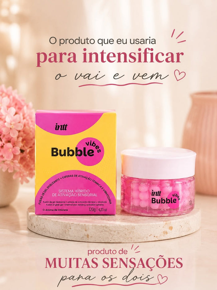 Bubble Vibes 3 Em 1 Lubrificante E Excitante Com Esferas E Jambu 120g Intt