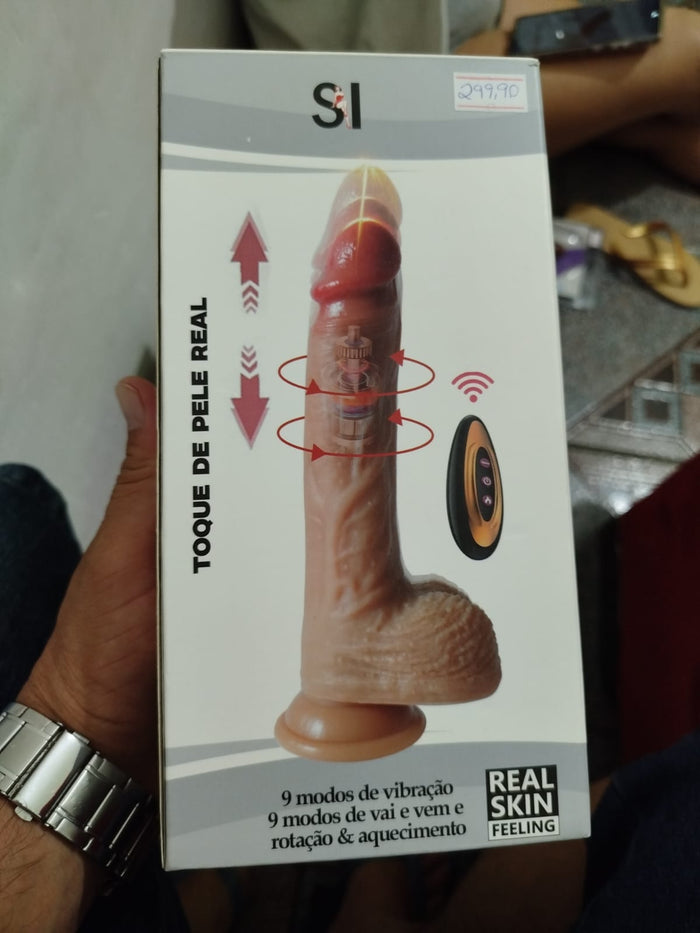 Prótese Realística Vibratória com Controle – Real Skin – Sexy Import