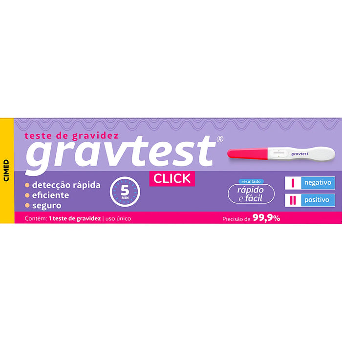 GravTest Click Cimed — Teste de Gravidez em Tira com Resultado Rápido