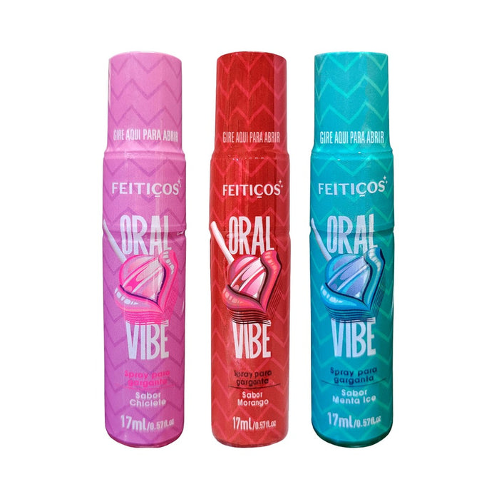 Spray Garganta Oral Vibe Feitiços 20ml – Spray Beijável com Efeito Vibrante e Sabores Irresistíveis